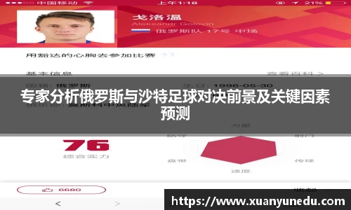 专家分析俄罗斯与沙特足球对决前景及关键因素预测